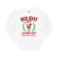 thumbnail image 1 of Trenz Shirt Company Christmas Sweatshirt Holiday Spirit Cocktail Club Coquette Christmas Bow Crewneck Sweatshirt-White-small, 1 of 1