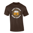 thumbnail image 1 of Trenz Shirt Company Clinking Cups Don't Worry Beer Happy Short Sleeve Mens Graphic T-Shirt-Brown-xl, 1 of 1