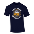 thumbnail image 1 of Trenz Shirt Company Clinking Cups Don't Worry Beer Happy Short Sleeve Mens Graphic T-Shirt-Navy-medium, 1 of 1