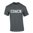 thumbnail image 1 of Trenz Shirt Company Coach T-shirt Sports Team Head Coach Front and Back Short Sleeve T-shirt-Charcoal-large, 1 of 1