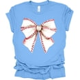thumbnail image 1 of Trenz Shirt Company Coquette Baseball Bow Womens Short Sleeve T-shirt-Carolina Blue-4X-Large, 1 of 4