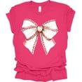 thumbnail image 1 of Trenz Shirt Company Coquette Baseball Bow Womens Short Sleeve T-shirt-Fuchsia-4X-Large, 1 of 4