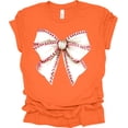 thumbnail image 1 of Trenz Shirt Company Coquette Baseball Bow Womens Short Sleeve T-shirt-Orange-X-Large, 1 of 4