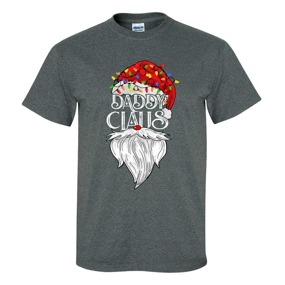 Trenz Shirt Company Daddy Clause Short Sleeve Shirt-Dark Heather Grey-Medium