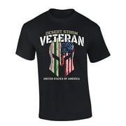 Trenz Shirt Company Desert Storm Veteran Skull Short Sleeve T-shirt Graphic Tee-Black-Small