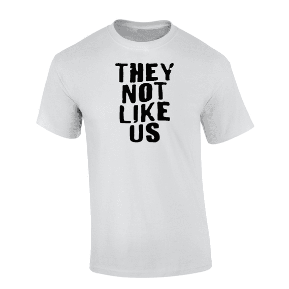Trenz Shirt Company Distressed They Not Like Us Short-Sleeve T-Shirt-White-medium