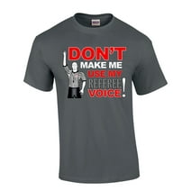 Trenz Shirt Company Don't Make Me Use My Referee Voice Funny Basketball Short Sleeve T-Shirt-Charcoal-Small