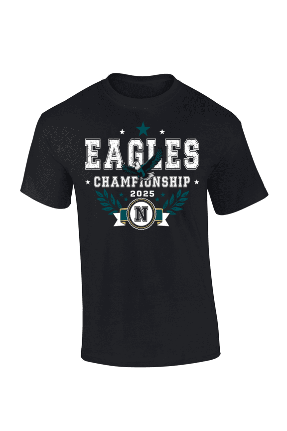 Eagles Championship 2025 Mens Short-Sleeve T-shirt-Black-xxxl