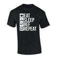 thumbnail image 1 of Trenz Shirt Company Eat Sleep Ref Repeat Funny IAABO Basketball Short Sleeve T-Shirt-Black-XXL, 1 of 1