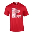 thumbnail image 1 of Trenz Shirt Company Eat Sleep Ref Repeat Funny IAABO Basketball Short Sleeve T-Shirt-Red-Large, 1 of 1