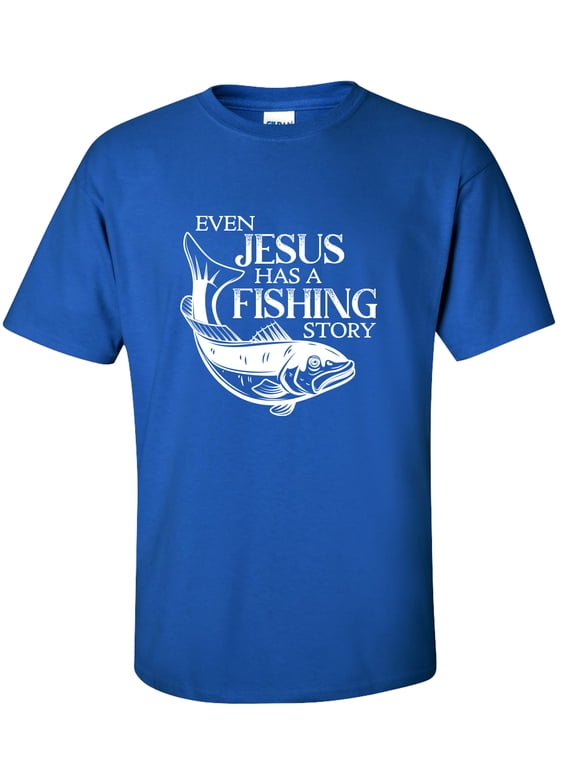 Even Jesus Has A Fishing Story Unisex Short Sleeve T-shirt-Royal-xl