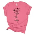 thumbnail image 1 of Trenz Shirt Company Faith Floral Bouquet Unisex Ladies Design Christian T-shirt Graphic Tee-Pink-large, 1 of 4