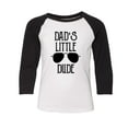 thumbnail image 1 of Trenz Shirt Company Father's Day Dad's Little Dude Youth Baseball Tee-Black-X-Small, 1 of 4