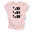 thumbnail image 1 of Trenz Shirt Company Fear Not Amen Stacked Womens Christian Short Sleeve T-shirt-Soft Pink-large, 1 of 1