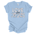 thumbnail image 1 of Trenz Shirt Company Fear Not Floral Love Like Jesus Womens Christian Short Sleeve T-shirt-Baby Blue-xxl, 1 of 1