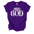 thumbnail image 1 of Trenz Shirt Company Fear Not Floral Spring Design Trust God Womens Christian Short Sleeve T-shirt-Purple-large, 1 of 1