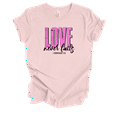 thumbnail image 1 of Trenz Shirt Company Fear Not Love Never Fails 1 Corinthians 13 Womens Christian Short Sleeve T-shirt-Soft Pink-small, 1 of 1