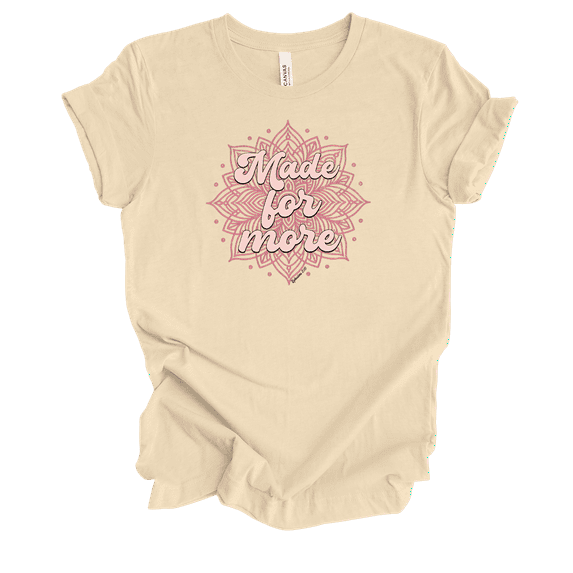 Trenz Shirt Company Fear Not Made For More Womens Christian Short Sleeve T-shirt-Soft Cream-5xl