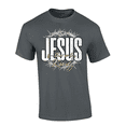 thumbnail image 1 of Trenz Shirt Company Fear Not Men's Christian Graphic T-Shirt - Jesus Is The Only King, Thorn Crown Design-Charcoal-medium, 1 of 1