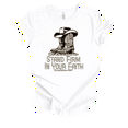 thumbnail image 1 of Trenz Shirt Company Fear Not Stand Firm In Your Faith Corinthians 16:13 Womens Christian Short Sleeve T-shirt-White-5xl, 1 of 1