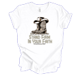 thumbnail image 1 of Trenz Shirt Company Fear Not Stand Firm In Your Faith Corinthians 16:13 Womens Christian Short Sleeve T-shirt-White-xl, 1 of 1