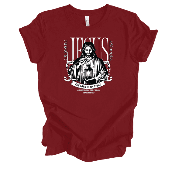 Trenz Shirt Company Fear Not The Lord Is My Light And My Salvation Womens Christian Short Sleeve T-shirt-Cardinal-medium