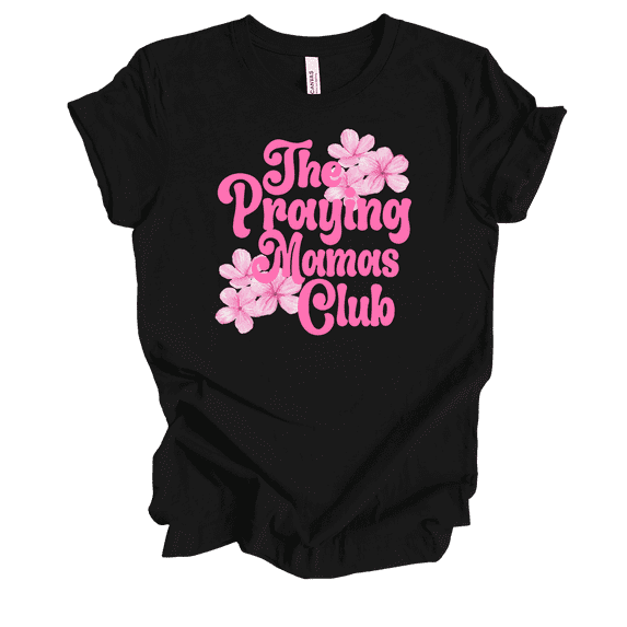 Trenz Shirt Company Fear Not The Praying Mamas Club Womens Christian Short Sleeve T-shirt-Black-xxxl