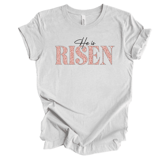 Trenz Shirt Company Fear Not Womens Cute Christian He Is Risen Bible Verse Short Sleeve T-Shirt-Ash-Small