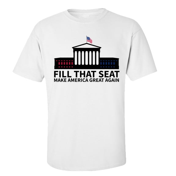 Trenz Shirt Company Fill That Seat Unisex Short Sleeve T-shirt-White-Medium