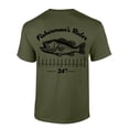 thumbnail image 1 of Trenz Shirt Company Fisherman's Ruler Funny Fishing Short Sleeve T-shirt-Military Green-small, 1 of 1