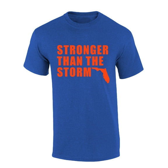 Trenz Shirt Company Florida Stronger Than The Storm Hurricane Milton Short Sleeve T-shirt-Heather Royal-small