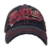 Trenz Shirt Company Football Embroidered Hat- Black