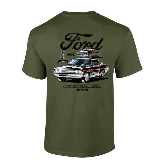Trenz Shirt Company Ford 1969 Torino GT 428 Short-Sleeve Mens T-Shirt-Military-4xl