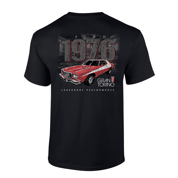 Trenz Shirt Company Ford 1976 Gran Torino Legendary Performance Graphic Short-Sleeve Mens T-Shirt-Black-6xl