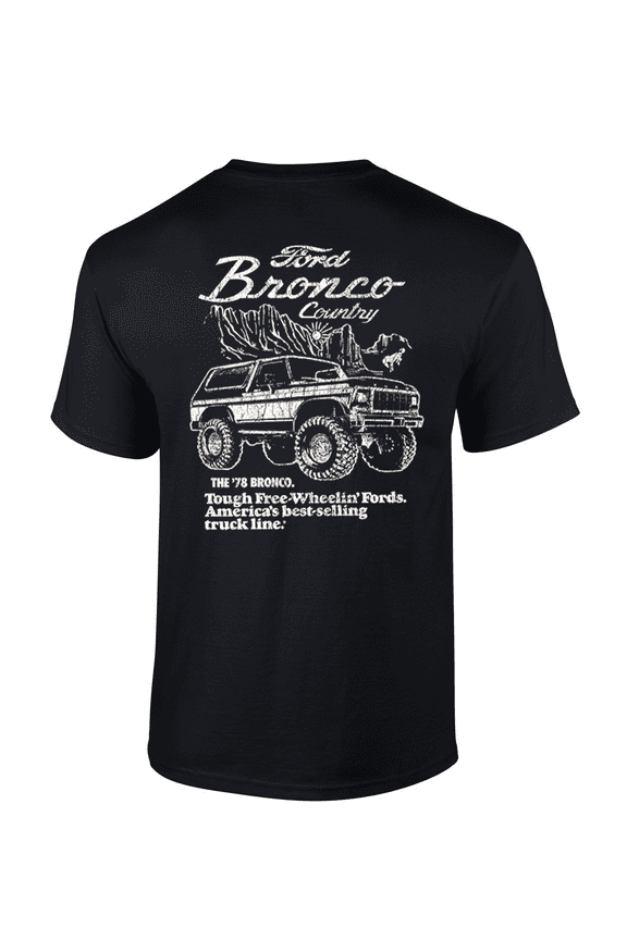 Ford Country '78 Bronco Graphic Short-Sleeve Mens T-Shirt-Black-small