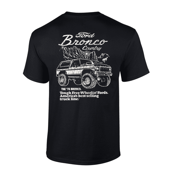 Trenz Shirt Company Ford Country '78 Bronco Graphic Short-Sleeve Mens T-Shirt-Black-xxxl