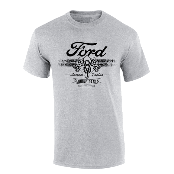 Trenz Shirt Company Ford Motor Co. American Tradition Genuine Parts Short-Sleeve Mens T-Shirt-Sports Grey-5xl
