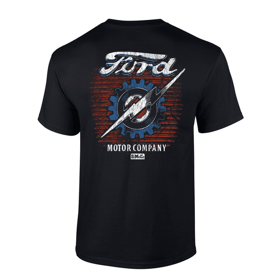 Trenz Shirt Company Ford Motor Co. Fomoco Lightning Graphic Short-Sleeve Mens T-Shirt-Black-5xl