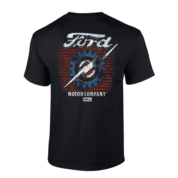 Trenz Shirt Company Ford Motor Co. Fomoco Lightning Graphic Short-Sleeve Mens T-Shirt-Black-small