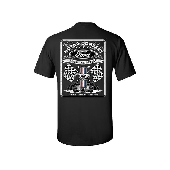Trenz Shirt Company Ford Motor Company Genuine Parts Classic Short sleeve T-shirt-Black-Small