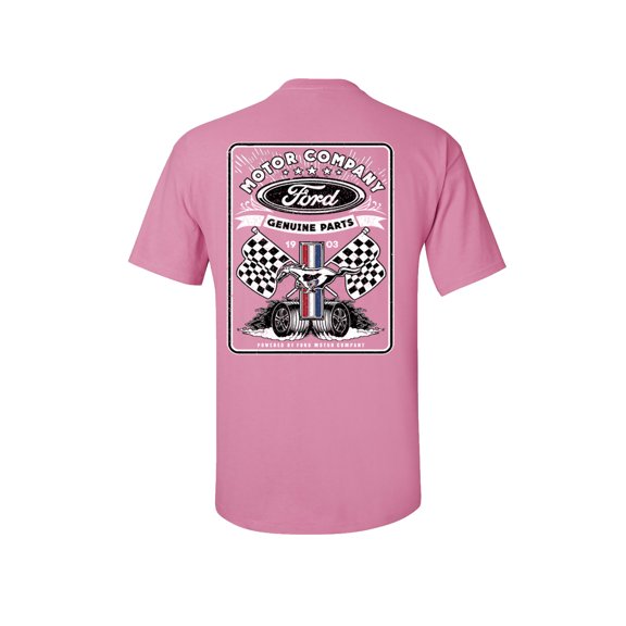 Trenz Shirt Company Ford Motor Company Genuine Parts Classic Short sleeve T-shirt-Pink-Large