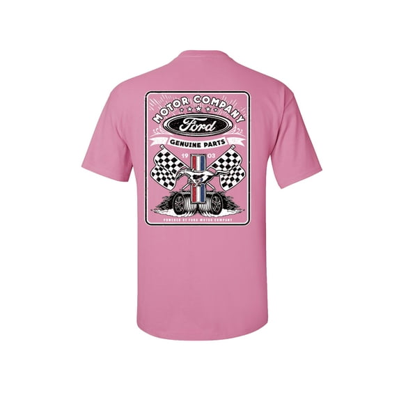 Trenz Shirt Company Ford Motor Company Genuine Parts Classic Short sleeve T-shirt-Pink-Small