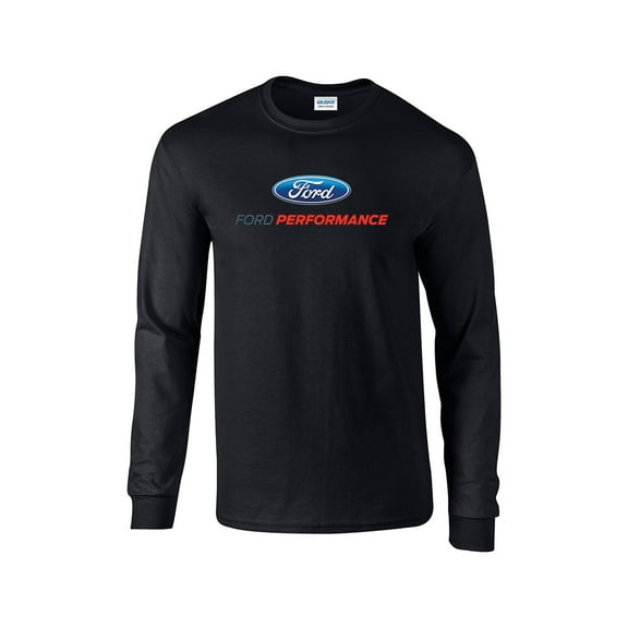 Trenz Shirt Company Ford Performance Long Sleeve Ford Car T-Shirt-Black-Large