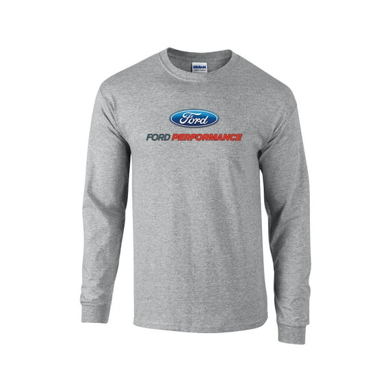 Trenz Shirt Company Ford Performance Long Sleeve Ford Car T-Shirt-Sportsgray-XL
