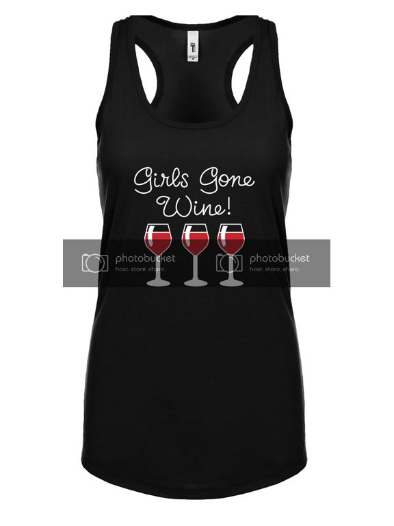 Funny Girls Gone Wine Ladies Racerback Tank Top-Medium