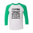 thumbnail image 1 of Trenz Shirt Company Funny Glamma Ladies Baseball Tee-Green-Small, 1 of 4
