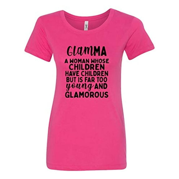 Trenz Shirt Company Funny Glamma Women's Tee-Raspberry-Medium