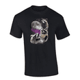 thumbnail image 1 of Trenz Shirt Company Funny Space Galaxy Moon Racoons Short Sleeve Mens Graphic T-Shirt-Black-medium, 1 of 1