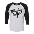 thumbnail image 1 of Trenz Shirt Company Funny Whiskey Helps Ladies Baseball Tee-Black-Large, 1 of 4