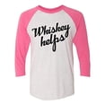 thumbnail image 1 of Trenz Shirt Company Funny Whiskey Helps Ladies Baseball Tee-Pink-Large, 1 of 4